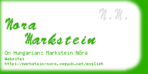 nora markstein business card